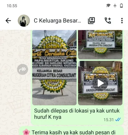 Pengiriman Papan Bunga Duka Karangwuluh Kutoarjo