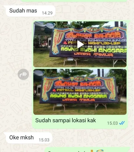 Pengiriman Papan Bunga Karangwuluh Kutoarjo